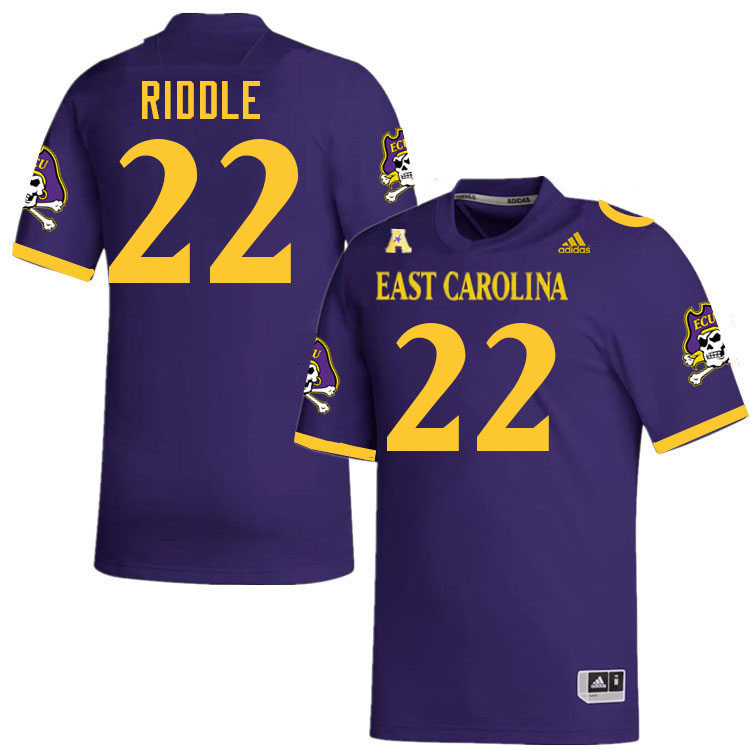 Ja'Marley Riddle ECU Jersey,East Carolina Pirates #22 Ja'Marley Riddle Jersey Youth College-Purple